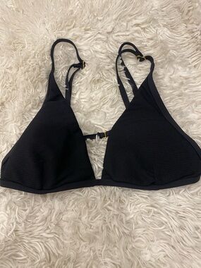 L*space Black Triangle Bikini Top Medium